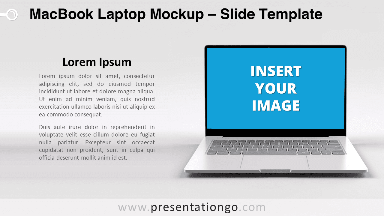 Free MacBook Laptop Mockup for PowerPoint and Google Slides
