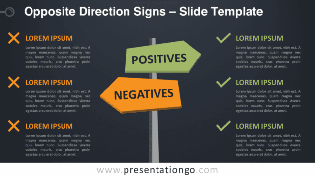 Opposite Direction Signs Graphics for PowerPoint and Google Slides Free Opposite Direction Signs Graphics for PowerPoint and Google Slides