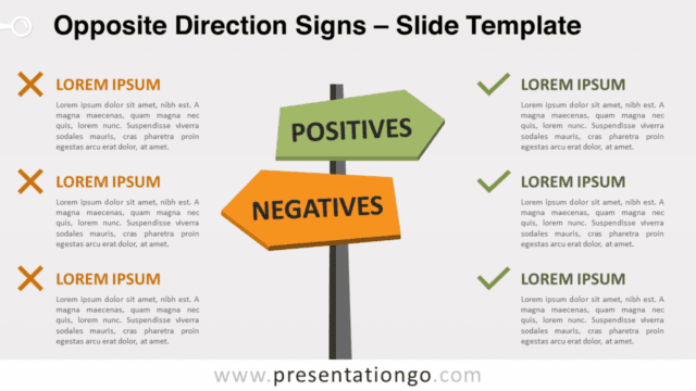Opposite Direction Signs for PowerPoint and Google Slides Free Opposite Direction Signs for PowerPoint and Google Slides