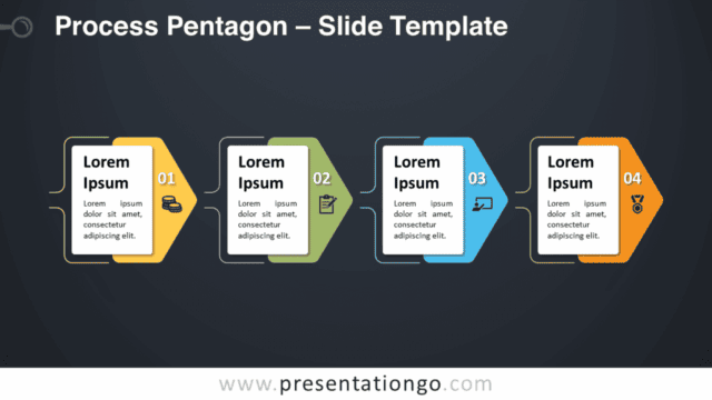 Free Process Pentagon Graphics for PowerPoint and Google Slides