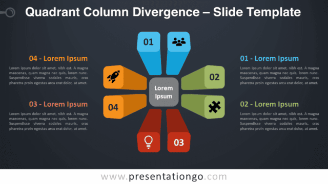Free Quadrant Column Divergence Graphics for PowerPoint and Google Slides