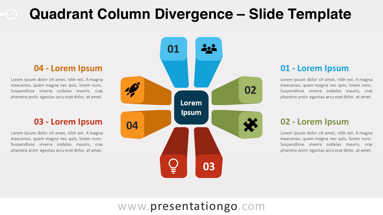 Free Quadrant Column Divergence for PowerPoint and Google Slides