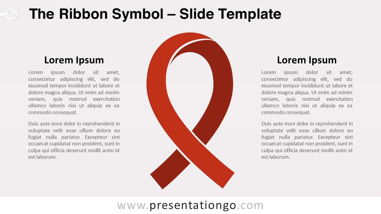 Free Ribbon Symbol for PowerPoint and Google Slides