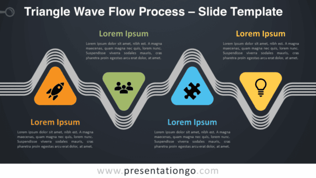 Triangle Wave Flow Process Graphics for PowerPoint and Google Slides Free Triangle Wave Flow Process Graphics for PowerPoint and Google Slides
