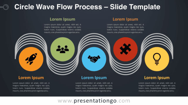 Circle Wave Flow Process Graphics for PowerPoint and Google Slides Free Circle Wave Flow Process Graphics for PowerPoint and Google Slides