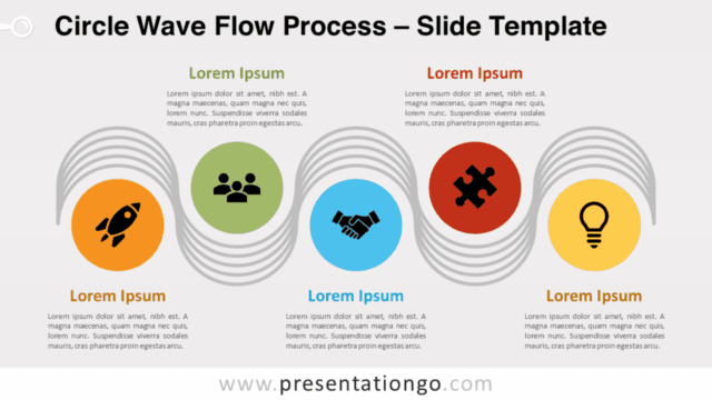 Circle Wave Flow Process for PowerPoint and Google Slides Free Circle Wave Flow Process for PowerPoint and Google Slides