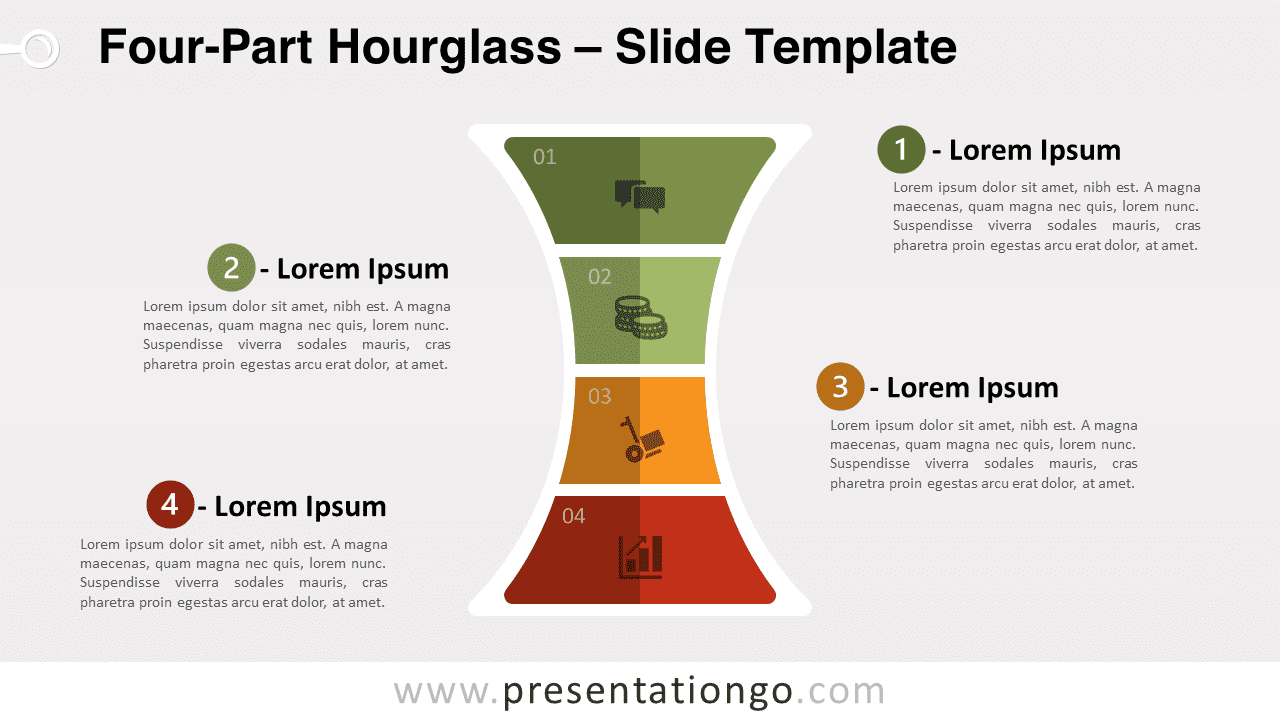 Free Four-Part Hourglass for PowerPoint and Google Slides