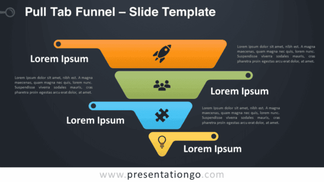 Pull Tab Funnel Diagram for PowerPoint and Google Slides Free Pull Tab Funnel Diagram for PowerPoint and Google Slides
