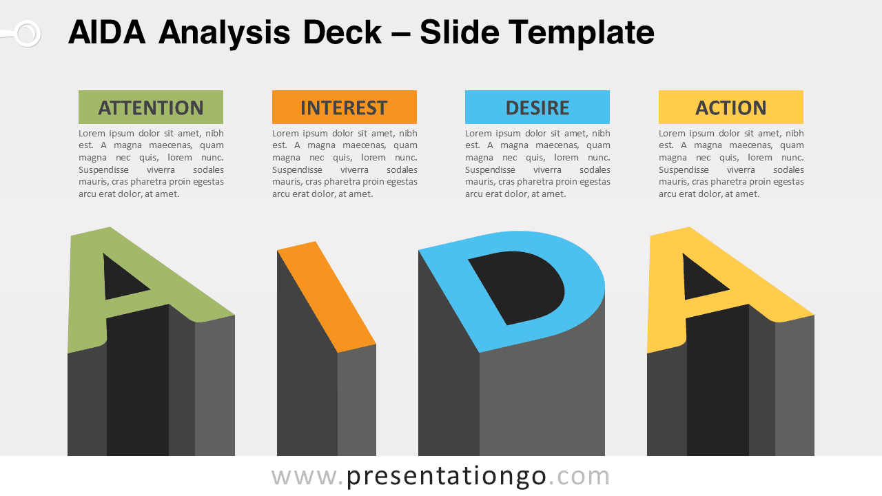 Preview of AIDA slide template in widescreen format