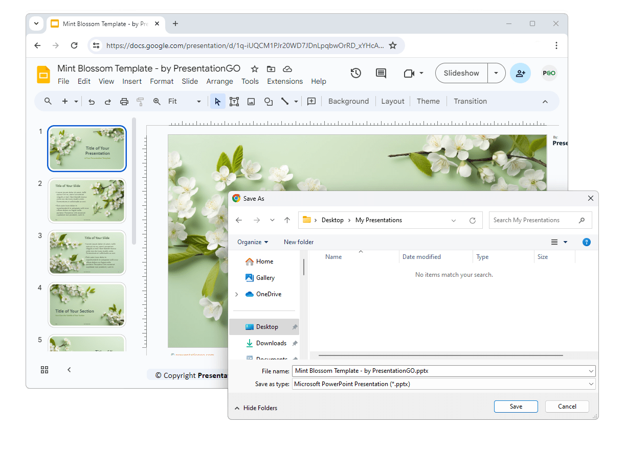 Save Downloaded PowerPoint File