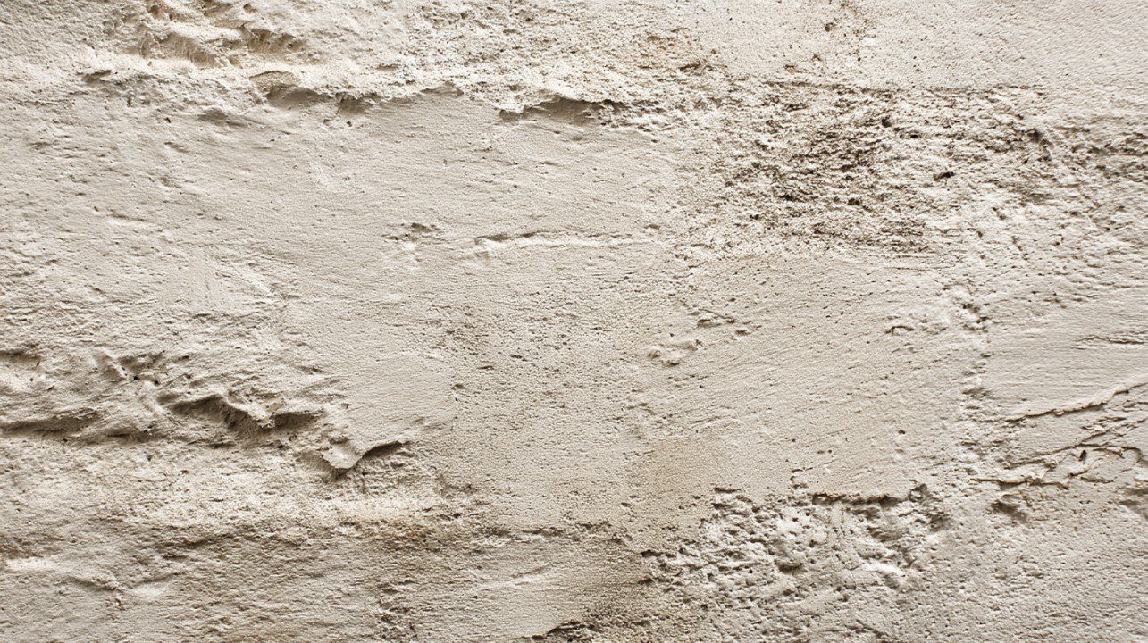Close-up of a cream plastered wall with natural texture and imperfections, ideal for minimalist backgrounds and design projects.