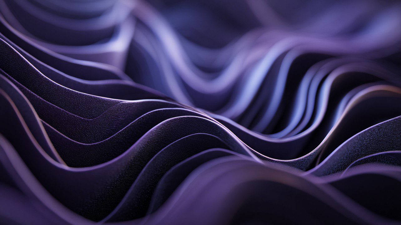 Abstract purple waves forming a smooth, flowing digital pattern. Perfect for tech, futuristic, and creative visual themes.