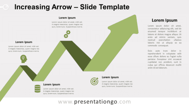Increasing Arrow for PowerPoint and Google Slides Free Increasing Arrow for PowerPoint and Google Slides